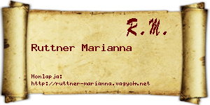 Ruttner Marianna névjegykártya